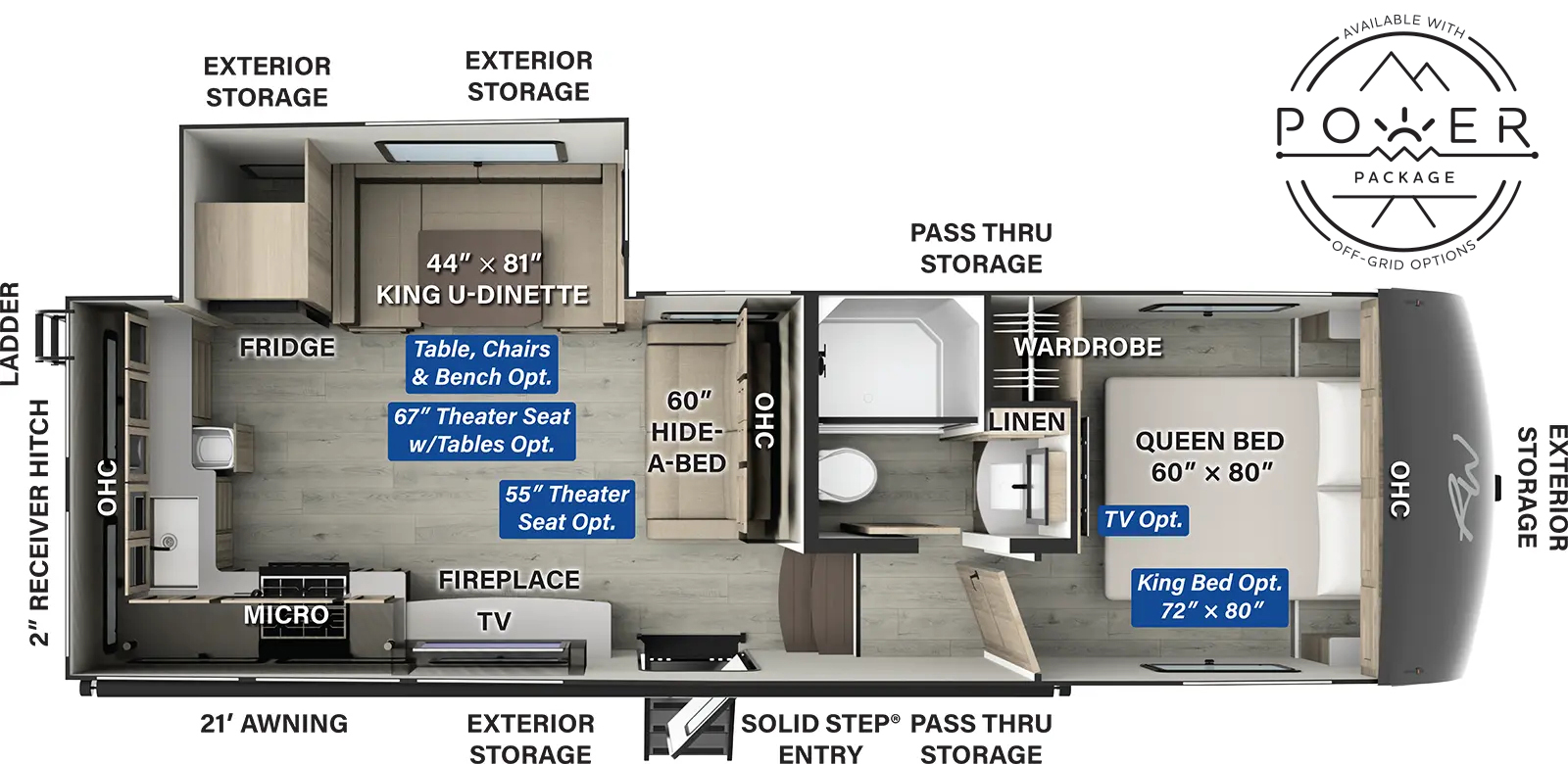 Rockwood Signature Fifth Wheels R301RKS Floorplan